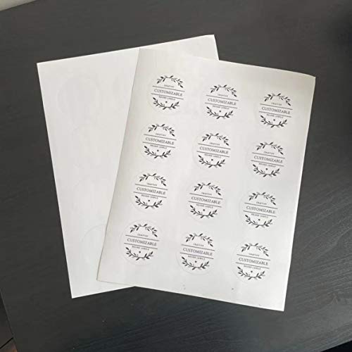 Craftiff Round Labels Stickers 2 inches Transparent Printable Vinyl for Laser Printer Clear Sticker Paper Waterproof - Image 5