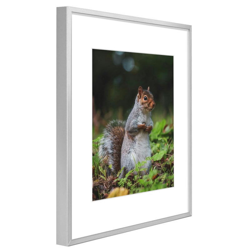 Golden State Art 12x16 Picture Frame 3 Pack - Aluminum Frames with 8.5x11 Removable Mats & Real Glass, Display 12x16 Posters or 8.5x11 Photos - Silver Gallery Wall Frames for Home Office Decor - Image 2