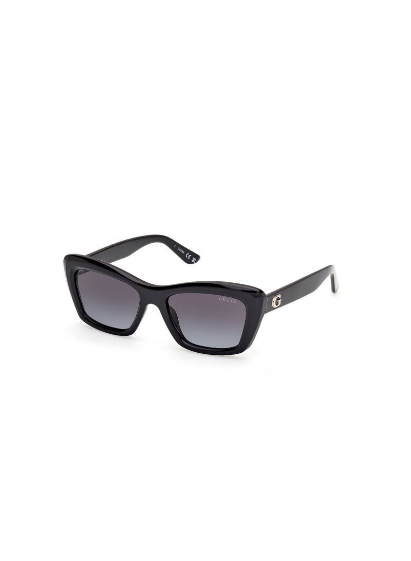 GUESS FULL RIM FEMALE RECTANGULAR BLACK INJECTED SUNGLASSES - Image 1