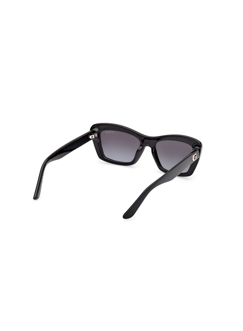 GUESS FULL RIM FEMALE RECTANGULAR BLACK INJECTED SUNGLASSES - Image 5