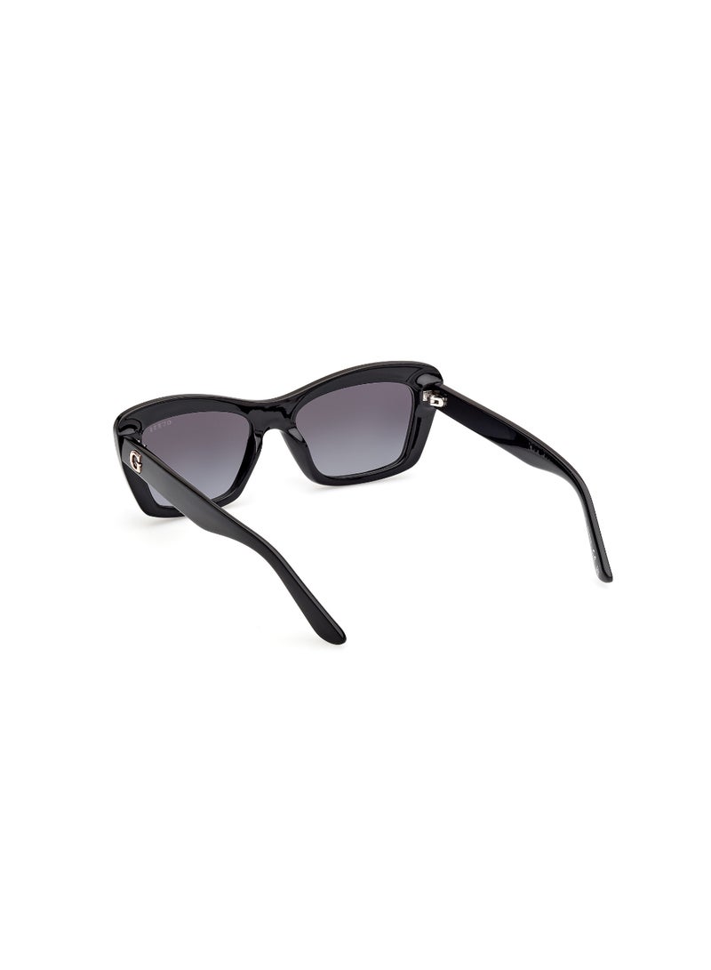 GUESS FULL RIM FEMALE RECTANGULAR BLACK INJECTED SUNGLASSES - Image 3