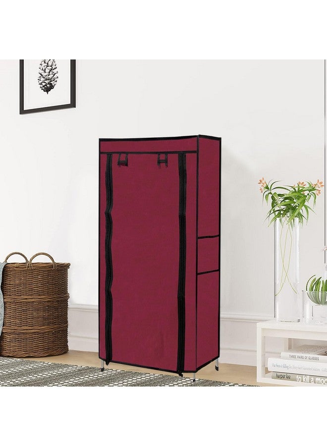 ROBMOB 6 Layer Collapsible Wardrobe Clothes Storage Rack Quick Wardrobe Maximize Your Space with Style for Multipurpose Use, Foldable, Collapsible Fabric Organizer (Maroon, Metal) - Image 5