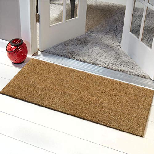 ATMAH Plain Coir Doormat, (60Cm X 120Cm, Beige) - Image 1