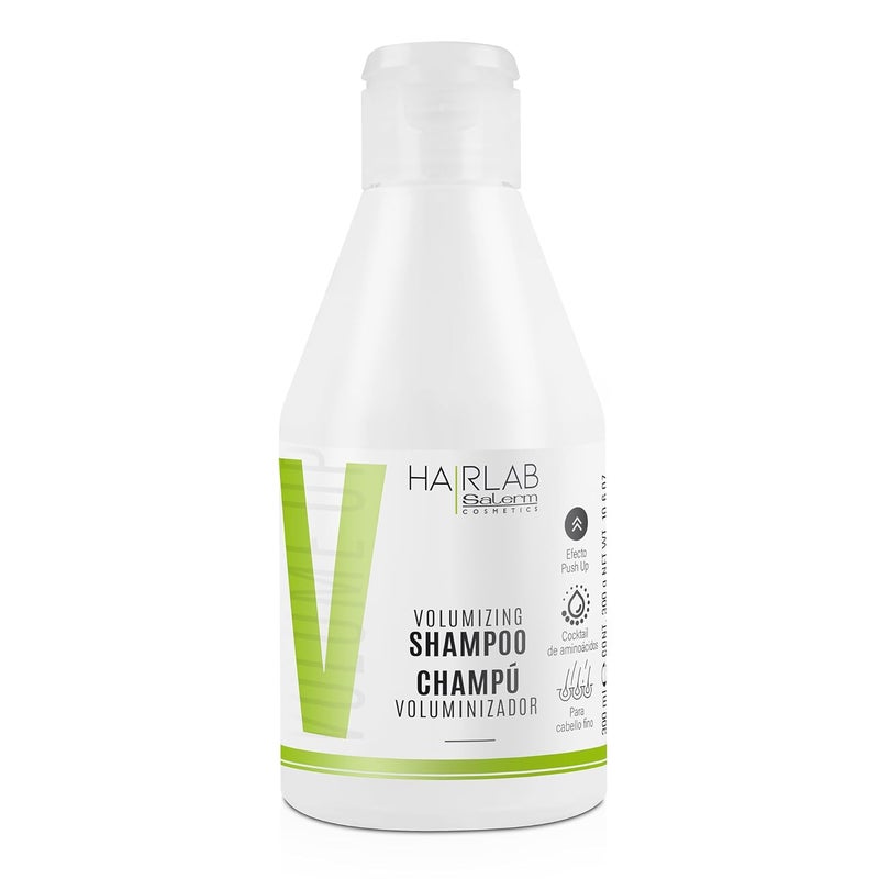 Salerm  Volume Shampoo  Hair Lab  300 ml  With Energizing Caffeine  For Fine and Flat Hair  Adds Body and Texture to Hair  Gentle Cleanse  ParabenFree