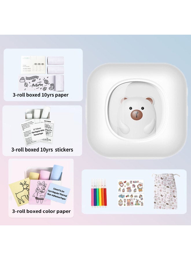 New Portable Mini Mini Wrong Printer Picture Text Printing Bluetooth Mini Printer - Image 1