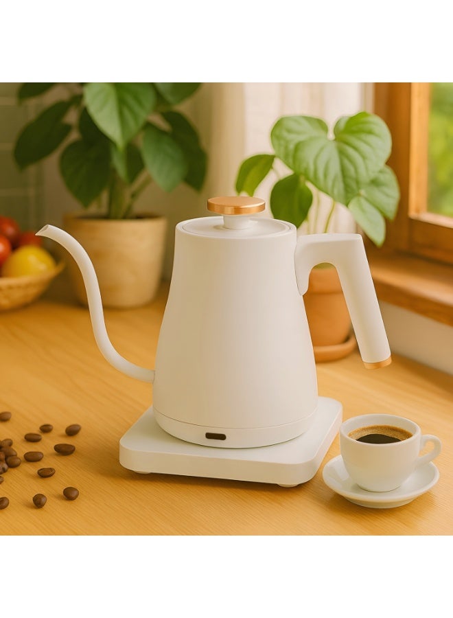 توسكانا يو غلاية كهربائية احترافية بسعة 1000 مل وقدرة 1000 واط  بتصميم فوهة طويلة لسكب دقيق، غلاية ماء كهربائية مزودة بقاعدة و مؤشر تشغيل مع مقبض مريح مضاد للانزلاق