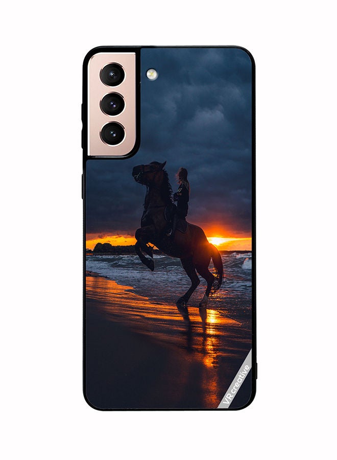 VR CREATIVE Protective Case Cover For Samsung Galaxy S21 5G Horse1 Design Multicolour - Image 1