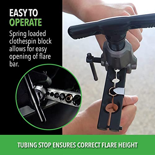 Hilmor 1838952 Orbital Flare 3/16” - 3/4”, HVAC and Refrigeration Flaring Tool for Copper, Aluminum, Steel and Brass, Gray/Black - Image 3
