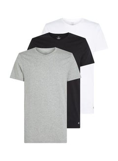 CALVIN KLEIN Cotton T-Shirts Short Sleeve Crew Neck - 3 Pack  - Image 1