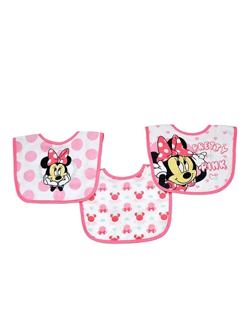 Disney Minnie 3 Pack Cotton Baby Bibs