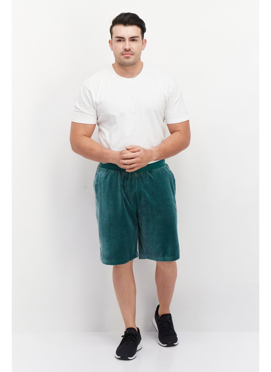 FILA Men Sportswear Fit Brand Logo Training Short, Sage Green  - Image 4