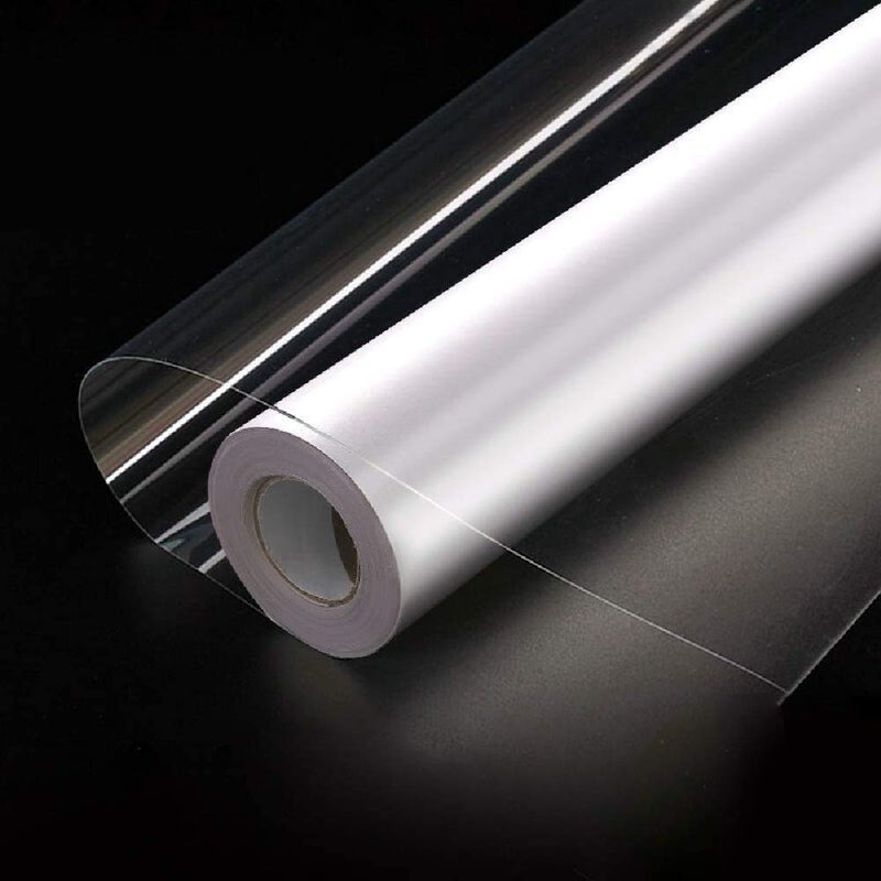 Hode Clear Sticky Back Plastic Roll 30cmX2m Transparent Self Adhesive Vinyl Book Covering Film Clear Wall Protector Vinyl Wrap Furniture Stickers Waterproof for Kitchen Books
