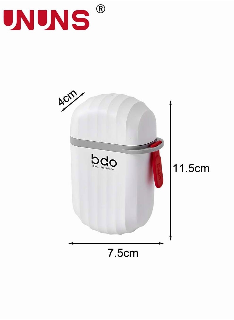 2 Pieces Soap Box Holder,Travel Soap Case Box With Cover,Portable Anti Overflow Soap Dish,Built-in Drain Shelf,Soap Dish Holder