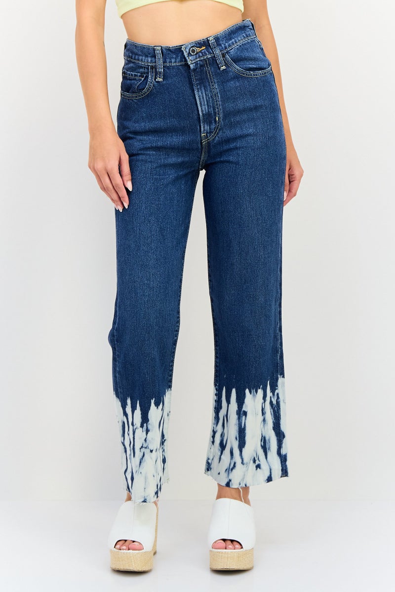 Levi's جينز نسائي مستقيم كاحل مغسول غير قابل للتمدد، أزرق - Image 1