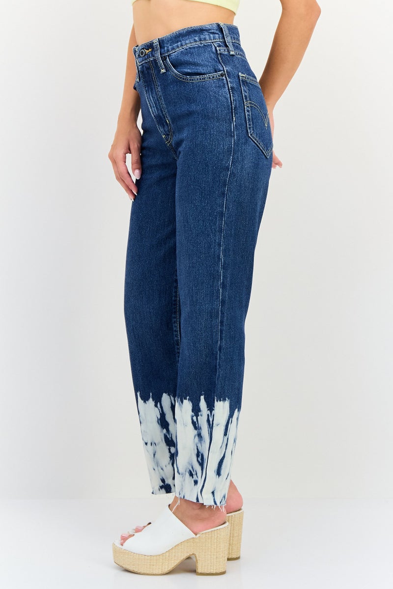 Levi's جينز نسائي مستقيم كاحل مغسول غير قابل للتمدد، أزرق - Image 3