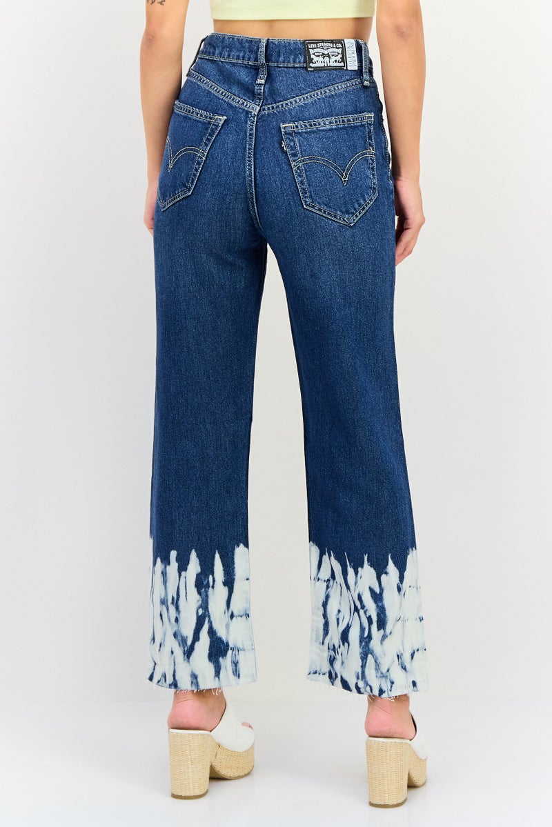 Levi's جينز نسائي مستقيم كاحل مغسول غير قابل للتمدد، أزرق - Image 2