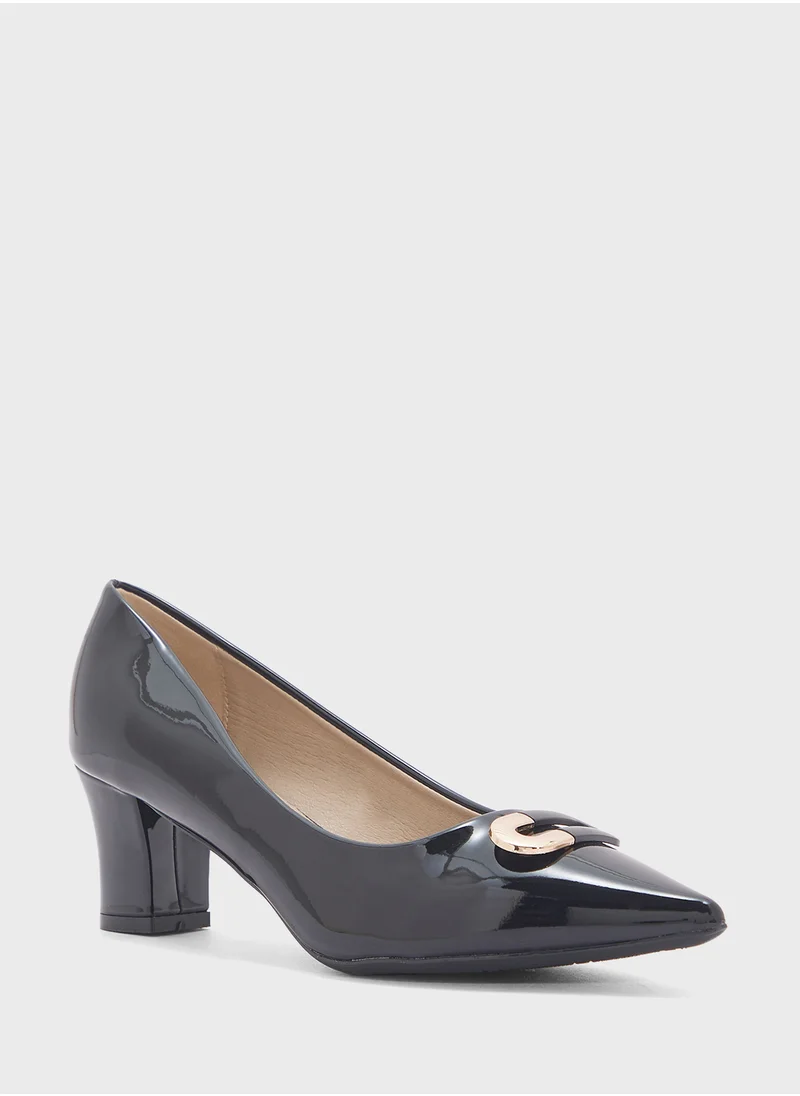 إس دي. فيلانو Mid Block Heel Pointed Pump