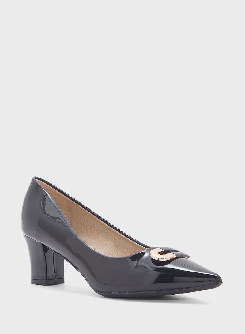 SD.Felano Mid Block Heel Pointed Pump  - Image 2