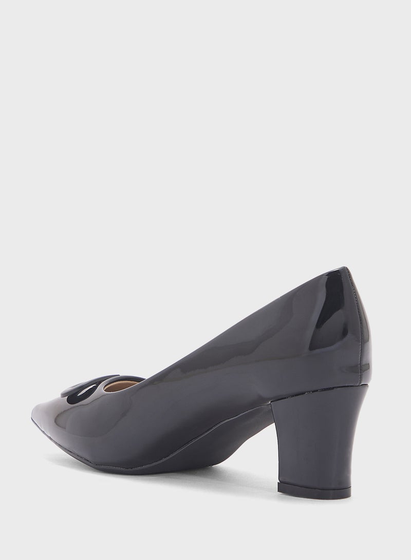 SD.Felano Mid Block Heel Pointed Pump  - Image 3
