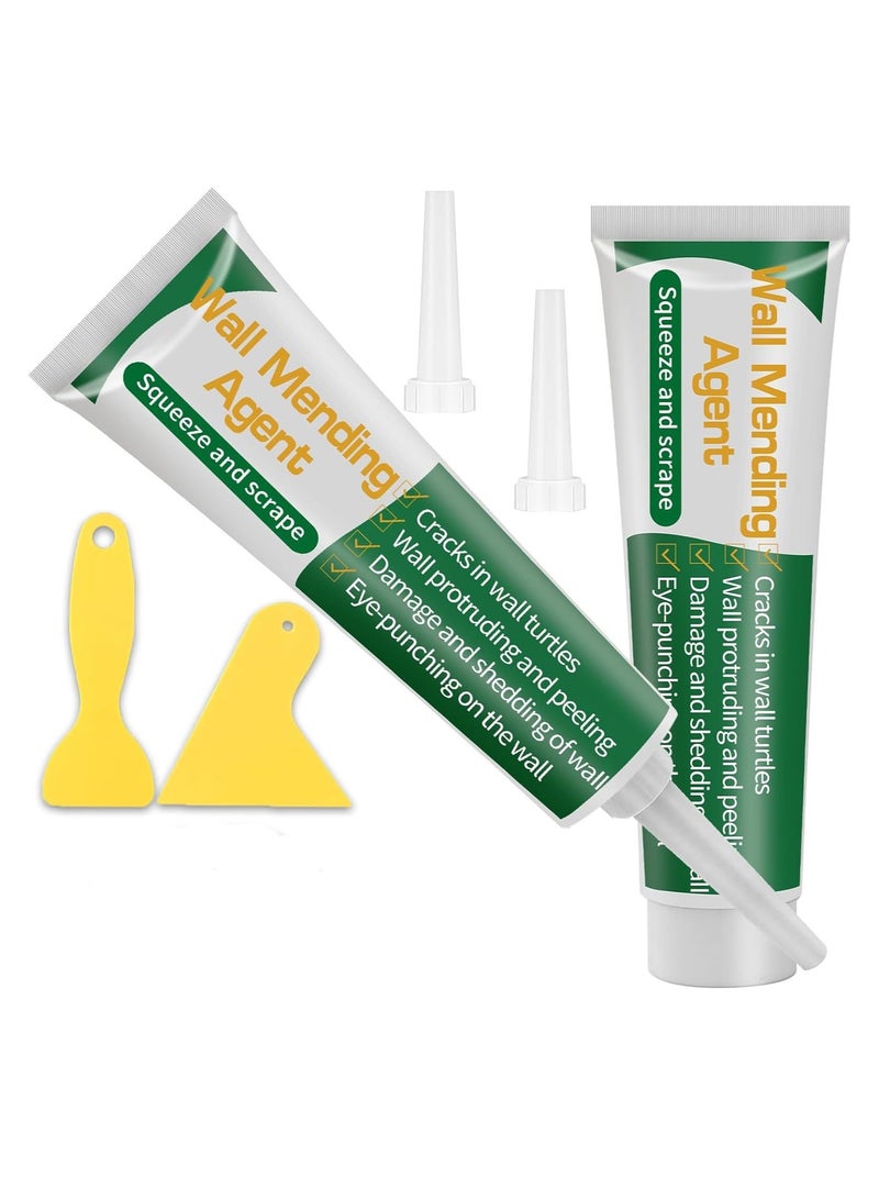 Drywall Repair Kit, Wall Repair Patch Kit with Scraper, Quick and Easy Solution for Drywall Repair, Easy to Fill Holes in Home Wall and Quick Repair Crack, 2Pcs (250g)  - Image 1