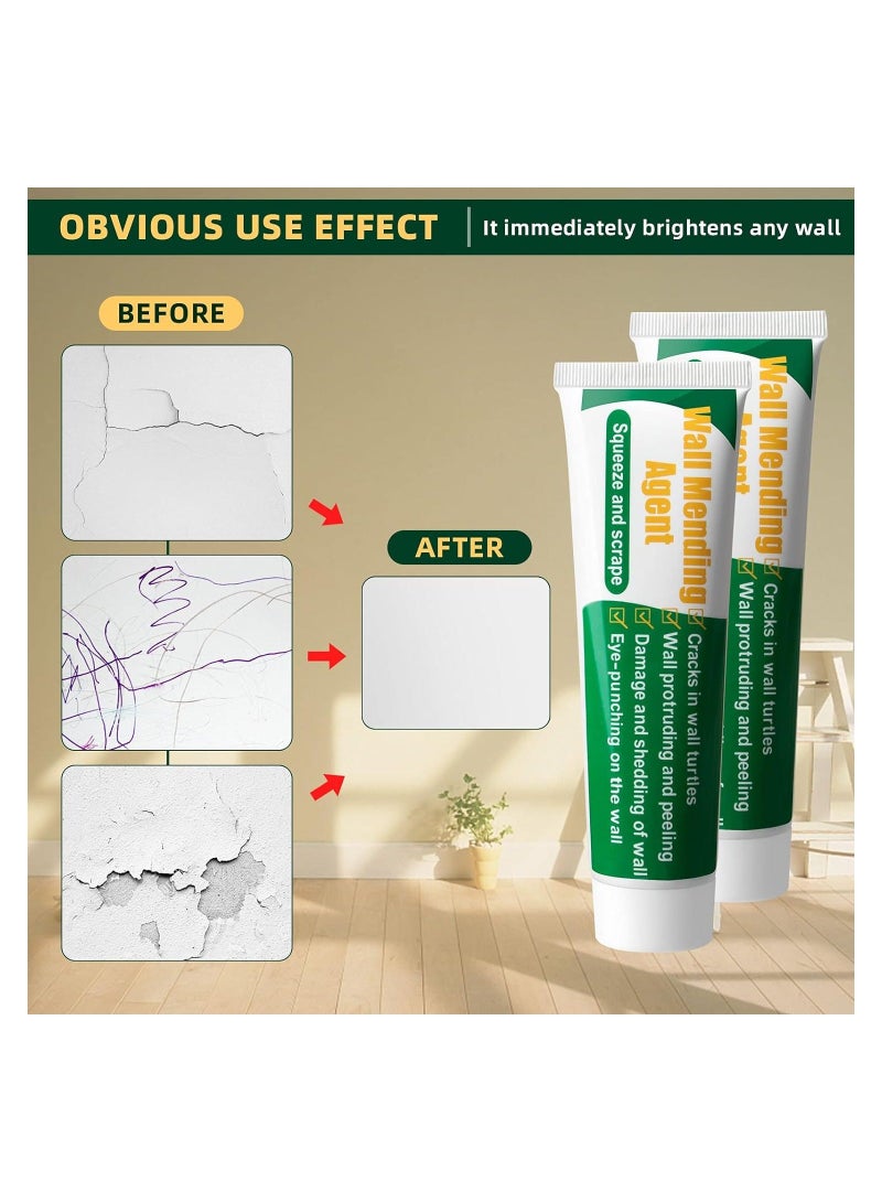 Drywall Repair Kit, Wall Repair Patch Kit with Scraper, Quick and Easy Solution for Drywall Repair, Easy to Fill Holes in Home Wall and Quick Repair Crack, 2Pcs (250g)  - Image 2