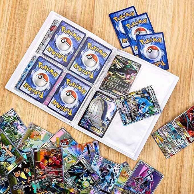 Pokemon 112CARDS PIKACHU POKEMON COLLECTION CARDS ALBUM BOOK TOP LOADED CARD STORAGE ALBUM CARD SORT BOOK ORGANIZER POUCHES FOR POKEMON CARDS - Image 4