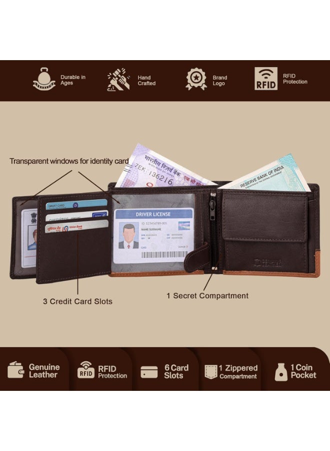 URBANFOREST URBAN FOREST Seattle Brown/Cognac Leather Wallet for Men - Image 3