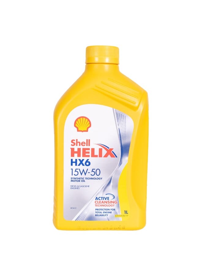 shell helix HX6 4L with premium quality that enhance your engine with 1L gift - Yellow