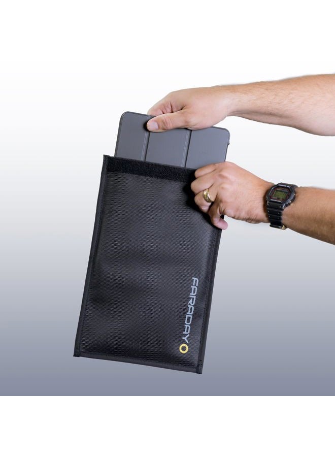 Faraday Defense Faraday Bag XL Heavy Duty Black Canvas for Cell Phones, Tablets, Key FOBs, Passports, Credit Cards - EMP CME EMF Signal Shielding for Law Enforcement and Military - Image 2