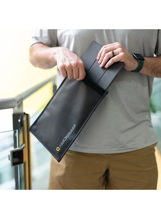 Faraday Defense Faraday Bag XL Heavy Duty Black Canvas for Cell Phones, Tablets, Key FOBs, Passports, Credit Cards - EMP CME EMF Signal Shielding for Law Enforcement and Military - Image 3