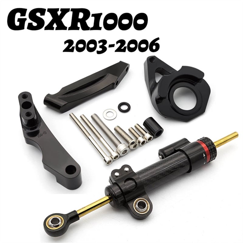 Gold Steering Damper Stabilizer Mount Bracket Support Kit for GSXR1000 Motorcycle - Image 3