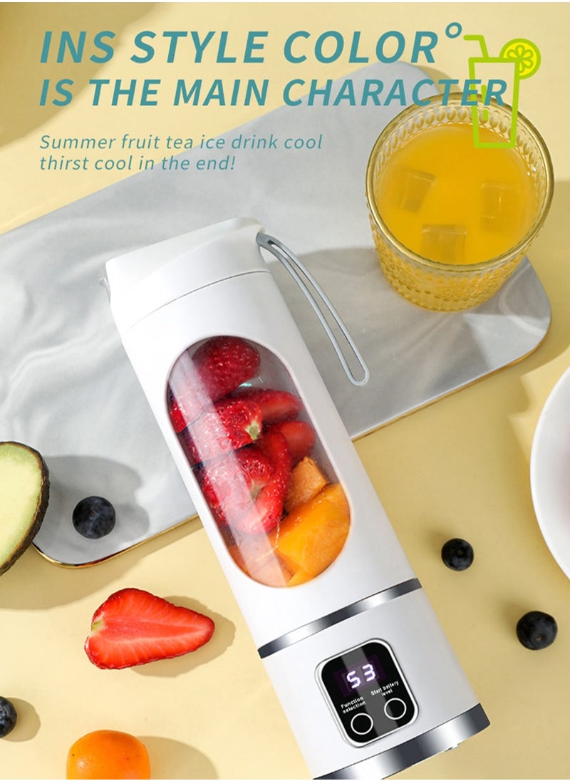 MileMelo Mixer Juicer for Vegetables and Fruits, Juice, Baby Food, Ice, Multi-functional, 450ML, 4000mAh, Portable, Magnetic Induction Safety Feature, USB Rechargeable, Suitable for Outdoor, Travel, Office  - Image 4