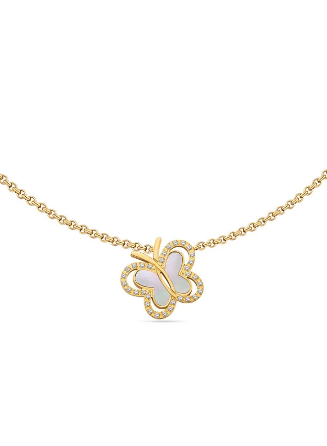 سانت هونور عقد صغير بتصميم فراشة مطلي بالذهب