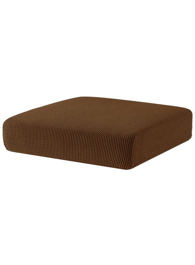 subrtex Stretch Cushion Cover Soft Sofa Seat Slipcover Spandex Chair Couch Cover Suitable For 123 Seaters Replacement For Furniture Protector(Coffeesmall) - Image 2