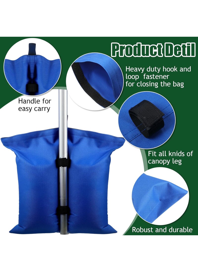 Woanger Woanger Extra Large Canopy Weights 112 Lbs Gazebo Heavy Duty Tent Sand Bags Pop up Tent Weights for Outdoor Pop up Canopy CanopiesTent GazeboBlue 6 Pcs  - Image 3