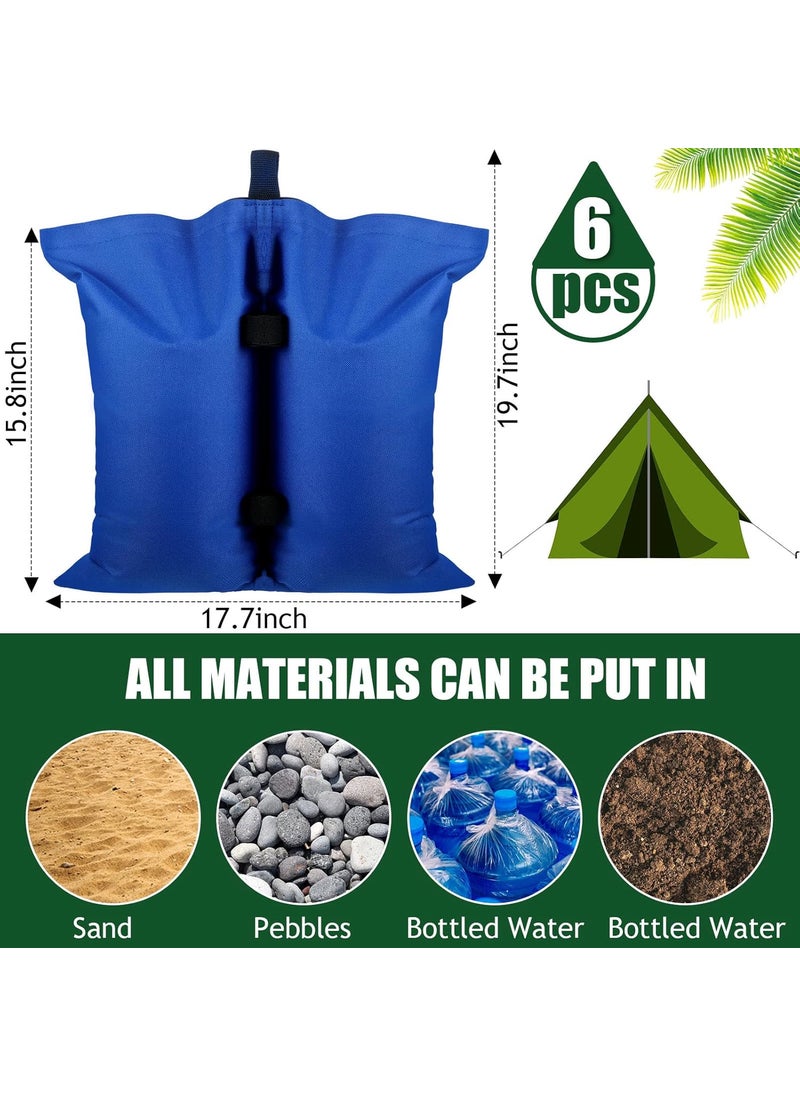 Woanger Woanger Extra Large Canopy Weights 112 Lbs Gazebo Heavy Duty Tent Sand Bags Pop up Tent Weights for Outdoor Pop up Canopy CanopiesTent GazeboBlue 6 Pcs  - Image 2