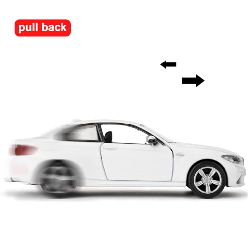 RMZ City 1:36 BMW M2 Toy Car, Diecast Pull Back Model Car, Collection Kids Toy for Aged 3 and up, Gift White - Image 3