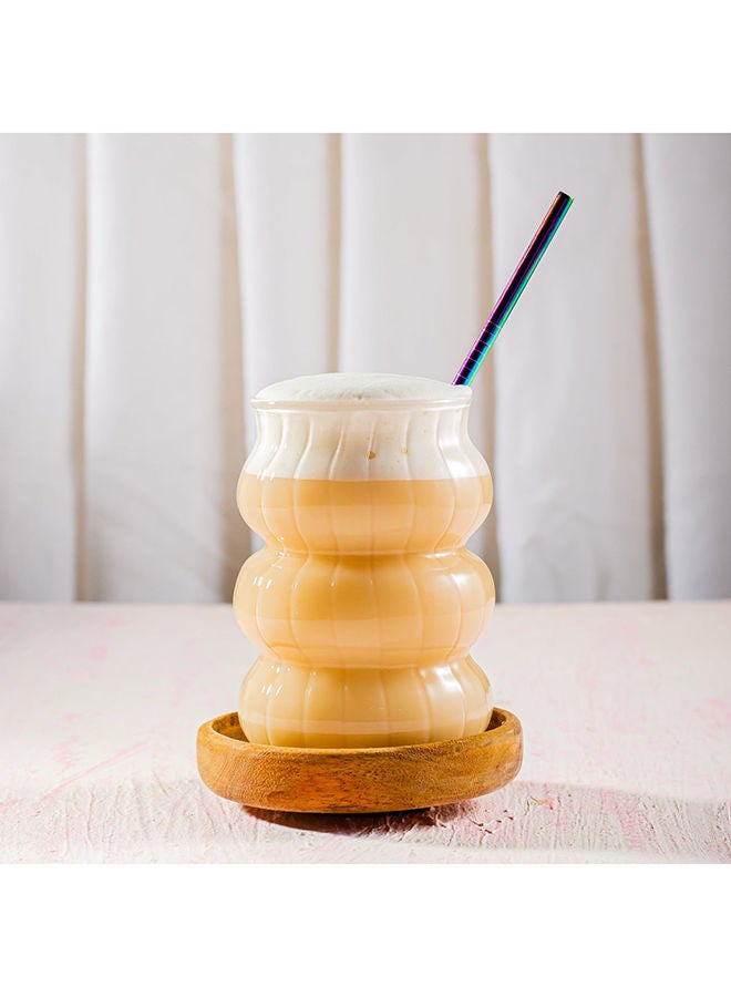 Home Pro Striped Bubble Glass Cup