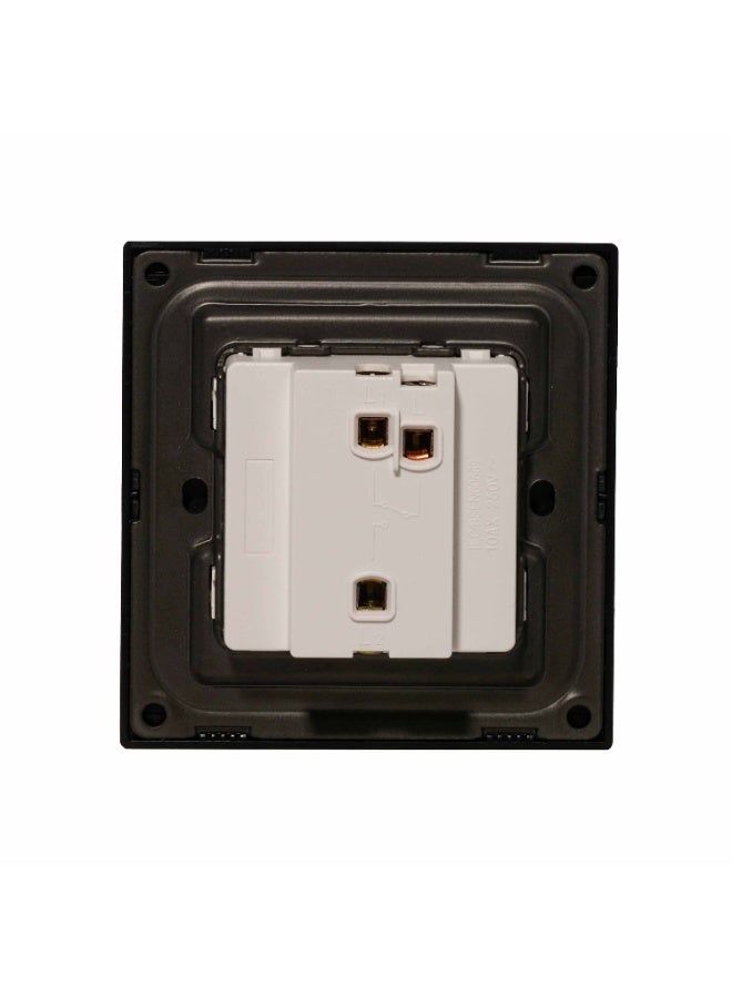 Donmarco Ultra Thin 1 Gang 2 Way Switch – Ultra Thin Glass, Modern & Durable, Fire-Resistant Electric Switch, 15-Year Warranty, Wall Switch for Home and Office (Matt Black) - Image 4