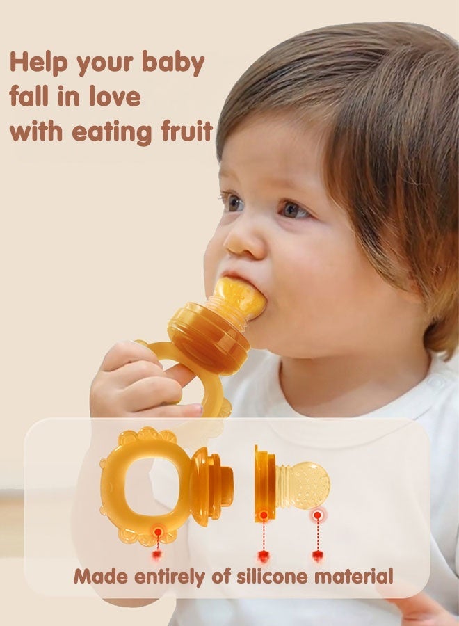 Sharpdo 5 Piece Baby Silicone Feeding Set, Toddler Plates for Kids Self Feeding, Baby Food Bottle, Fruit Feeder, Silicone Bib, Toddler Bowl, Soft Spoon, Food Grade Silicone Plates - Image 4