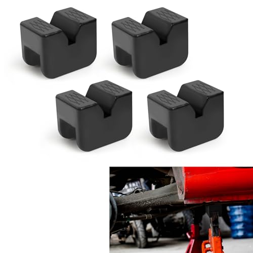 Ongfuwu 4PCS Car Jack Stand Pads 3 Ton Rubber Jack Pad Adapter for Jack Stands Universal Rubber Slotted Frame Rail Pinch Welds Protector Heavy Duty Jack Pad Car Accessories - Image 1
