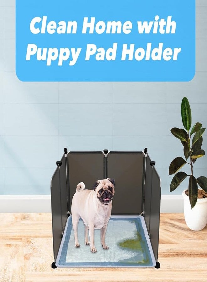 Skywin TidyFriend Litter Box Splash Guard, Litter Box Pee Shields for Dogs, Easy to Clean Indoor Dog Fence with Puppy Pee Pad Holder Tray Fits for 24” x 24” Peepads - Image 2