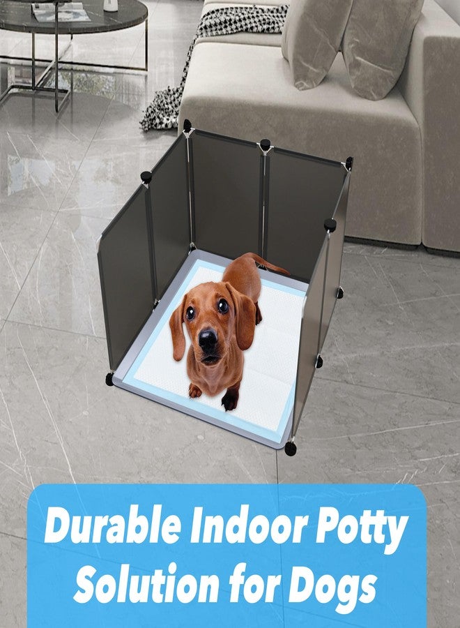 Skywin TidyFriend Litter Box Splash Guard, Litter Box Pee Shields for Dogs, Easy to Clean Indoor Dog Fence with Puppy Pee Pad Holder Tray Fits for 24” x 24” Peepads - Image 5