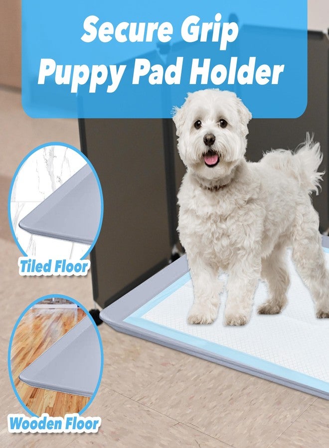 Skywin TidyFriend Litter Box Splash Guard, Litter Box Pee Shields for Dogs, Easy to Clean Indoor Dog Fence with Puppy Pee Pad Holder Tray Fits for 24” x 24” Peepads - Image 4
