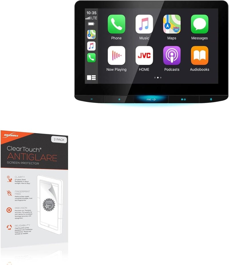 BoxWave Screen Protector Compatible with JVC KW-Z1000W - ClearTouch Anti-Glare (2-Pack), Anti-Fingerprint Matte Film Skin - Image 1