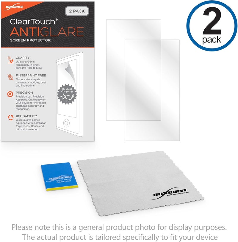 BoxWave Screen Protector Compatible with JVC KW-Z1000W - ClearTouch Anti-Glare (2-Pack), Anti-Fingerprint Matte Film Skin - Image 4