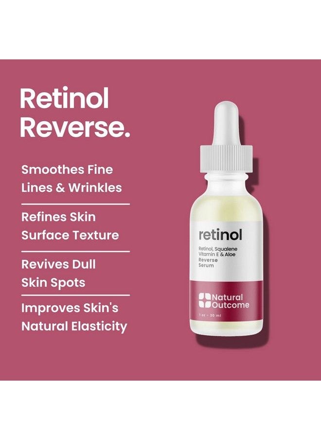 natural outcome Retinol Serum For Face | Fine Line And Wrinkle Reducer Serum | Nightly Hydrating Facial Serum With Hyaluronic Acid Vitamin E Squalane And Aloe Vera | Collagen Enhancer | 1 Oz  - Image 3