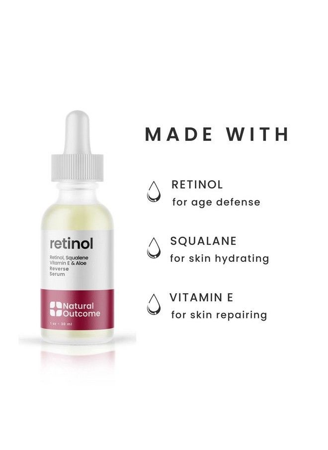 natural outcome Retinol Serum For Face | Fine Line And Wrinkle Reducer Serum | Nightly Hydrating Facial Serum With Hyaluronic Acid Vitamin E Squalane And Aloe Vera | Collagen Enhancer | 1 Oz  - Image 5