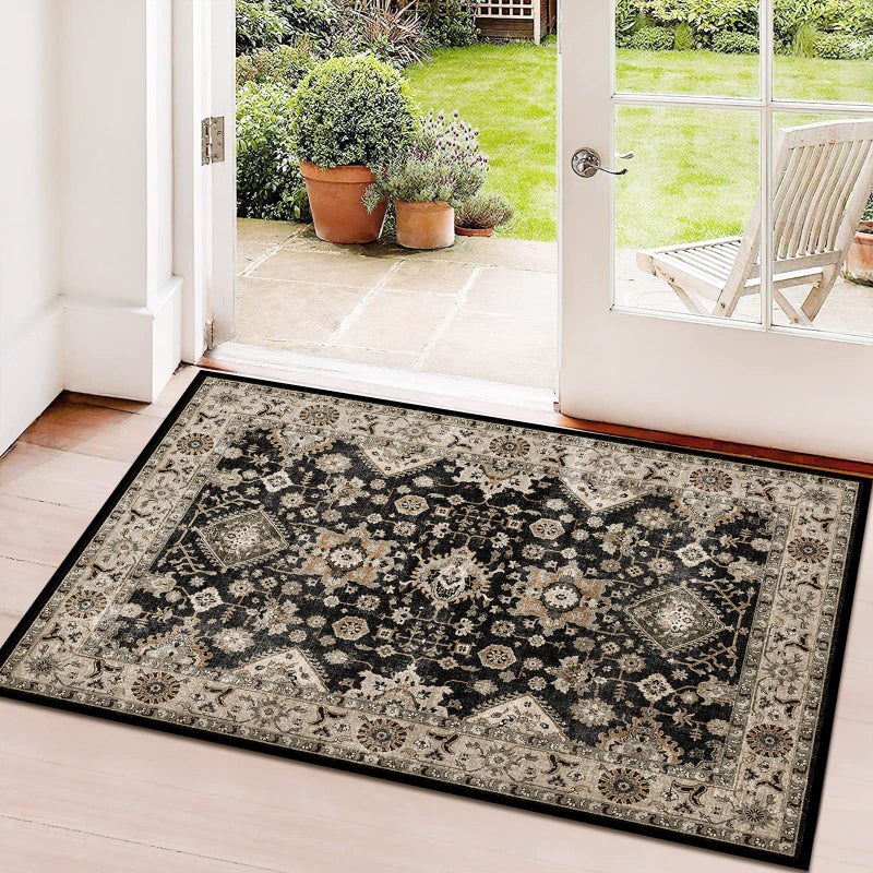 TOPRUUG Washable Runner Rug 2x3 Entryway Rug Door Mat Non Slip Runner Rugs with Rubber Backing Soft Kitchen Farmhouse Distressed Carpet for Living Room Bedroom Bathroom - Image 1