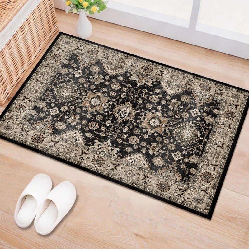 TOPRUUG Washable Runner Rug 2x3 Entryway Rug Door Mat Non Slip Runner Rugs with Rubber Backing Soft Kitchen Farmhouse Distressed Carpet for Living Room Bedroom Bathroom - Image 2